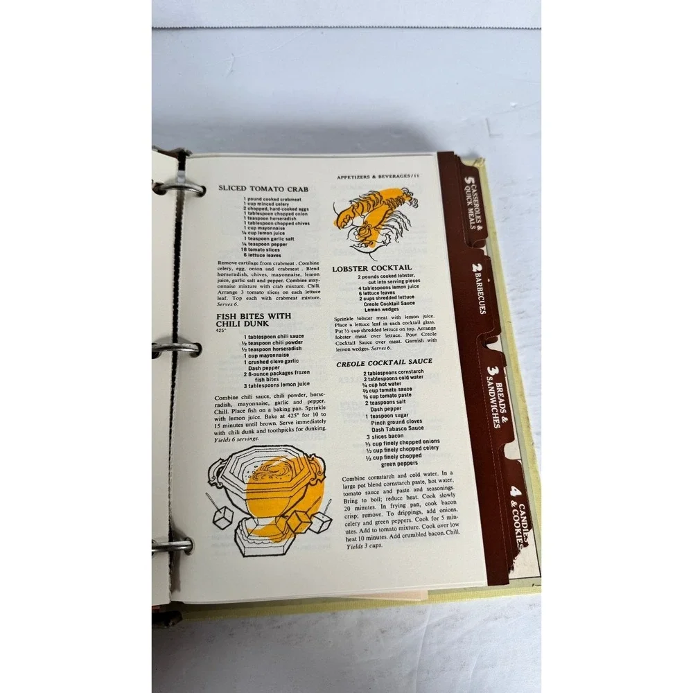The Complete Family Cook Book 1969 Vintage Binder Recipes Curtin Publications